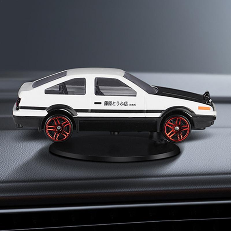 Car Dashboard Gyroscope Ornaments Racing AE86 Drifting Car Model Rotating AE86 Car Figurine For Men Gifts Desktop Dashboard
