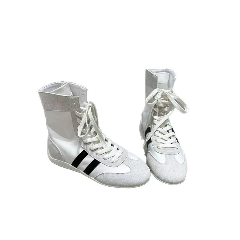 Retro runder Kopf vielseitige innere Erhöhung Schnür-Sport-Kurzstiefel Damen 2025 neue lässige vielseitige Martin-Stiefel deutsche Trainingsschuhe