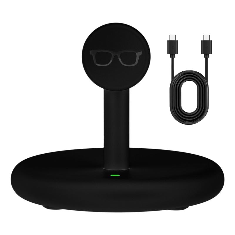 Toolless Installation Charging Base for Ray Smartests AR Glass ABS Construction чёрный