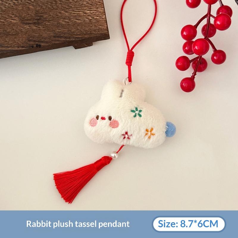 

Cute Cartoon Plush Tassel Pendant Kawaii Plush Doll Car Lanyard Backpack Decoration Door Handle Pendant Accessories Gifts A3