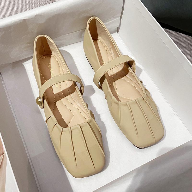 

Huiliya туфли на мягкой подошве женские голова универсальный легкий рот ночной бриз нежные балетки Мэри Джейн W6626-81 40 хаки