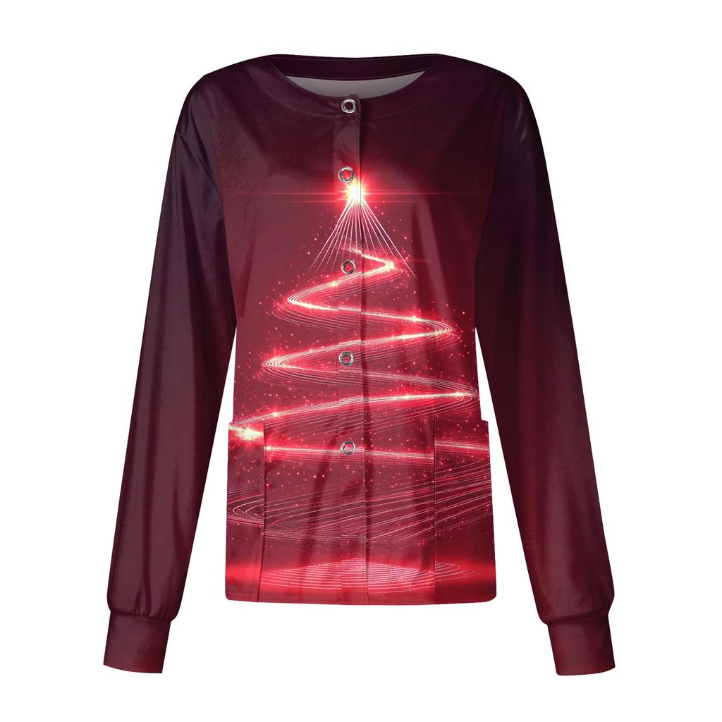 Women Long Sleeve Pocket Working Stand-up Collar Solid Color Single-breasted Protective Overalls Cardigan Jacket Top