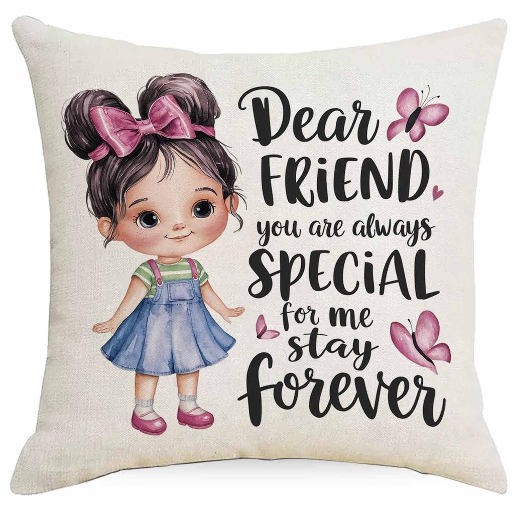 New Best Friend Creative Quotes Line Pillowcase Living Room Sofa Bedside Pillow