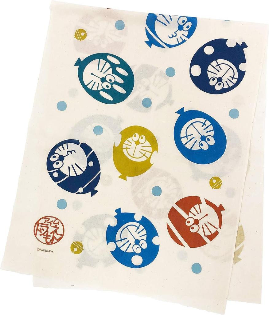 Marushin Tenugui Doraemon Play with Made In 34 X 90cm "I'm Doraemon" Love, 100% Cotton, Japan, 2905001300,