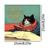 2026 12-month Wall Calendar Hangable Cats Design Family Schedule Planner Organizer Calendar for Bedroom Home Office Decor