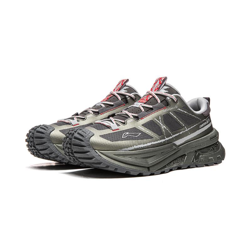 Li Ning Outdoor CF Tracing, Xingchuan SE Cushioning Abrasion Resistant Support Low top Hiking Shoes Unisex AHTV015-10