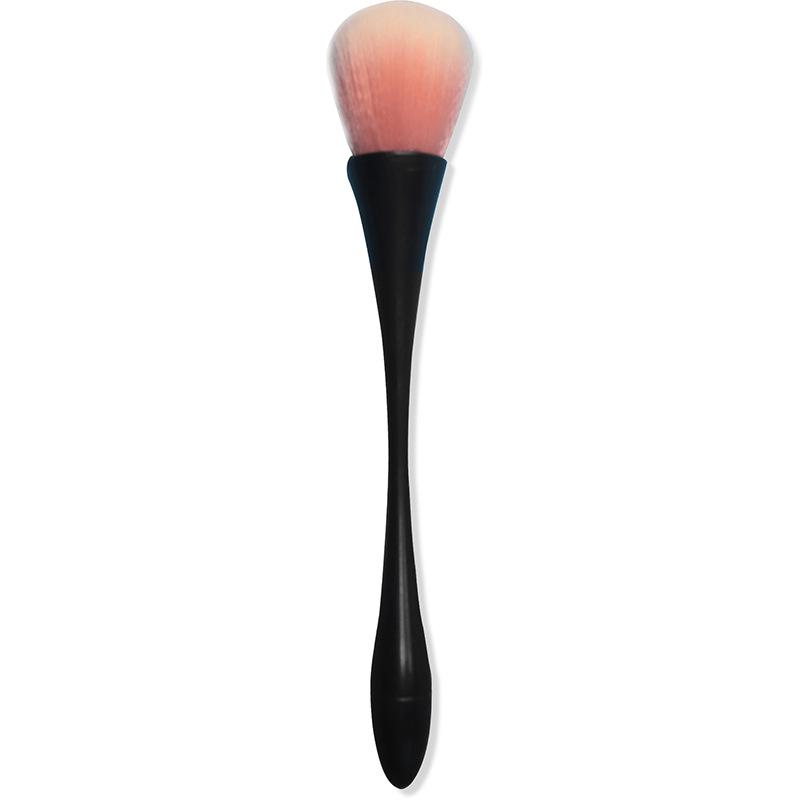 Rose Gold Soft Hair Makeup Brush: Blush & Loose Powder Brush with Animal Hair for a Flawless Finish