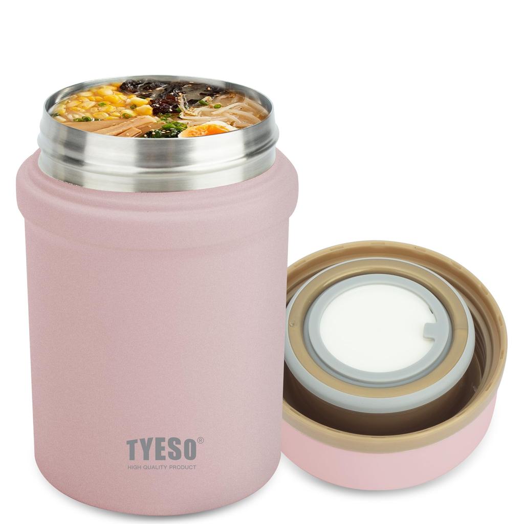 TYESO Vacuum Insulated Soup Jar, 450ml, Wide Mouth, Stainless Steel, Insulated Lunch Box, Leak-Proof, Easy To Carry, Suitable for Kids and Adults,