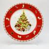 Christmas Ceramic Plate Hand-painted Shaped Breakfast Plate Dessert Dim Sum Plate Tableware Holiday Gift