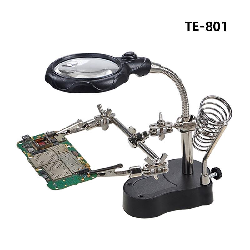 LED Magnifier Mobile Phone Motherboard Repair Clip with Circuit Board Holder