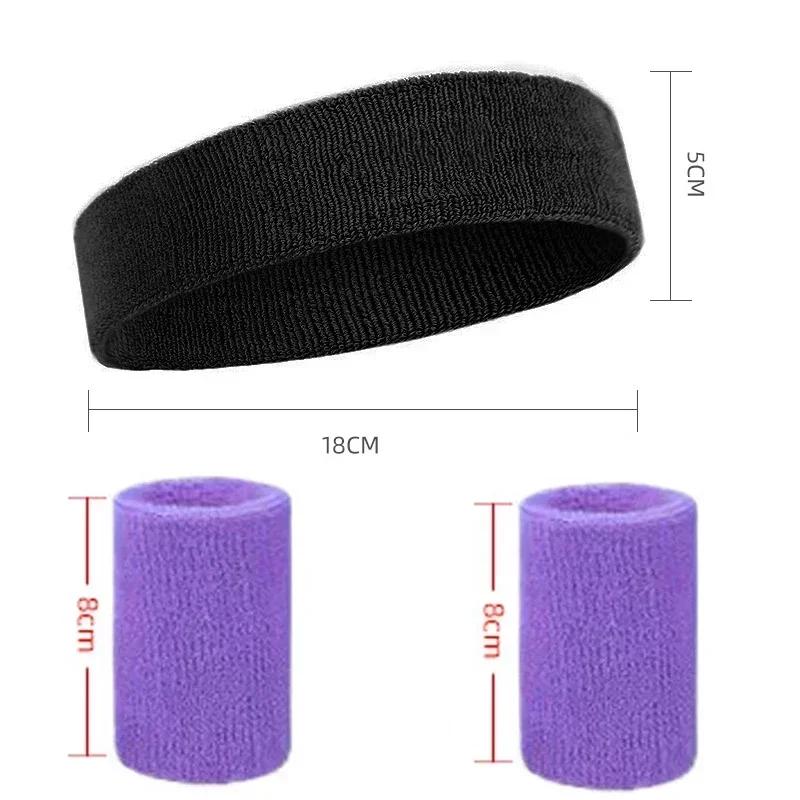 3pcs Sweatproof Sports Stretch Headbands Wristband for Men and Women - Moisture-wicking Sweatband for Tennis, Running, Gym