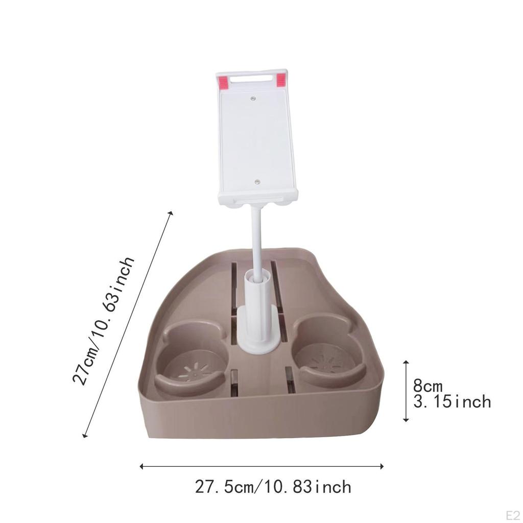 Tub Tray Table Bathroom Accessories Practical Non Slip with Phone Holder SPA Drink for Out