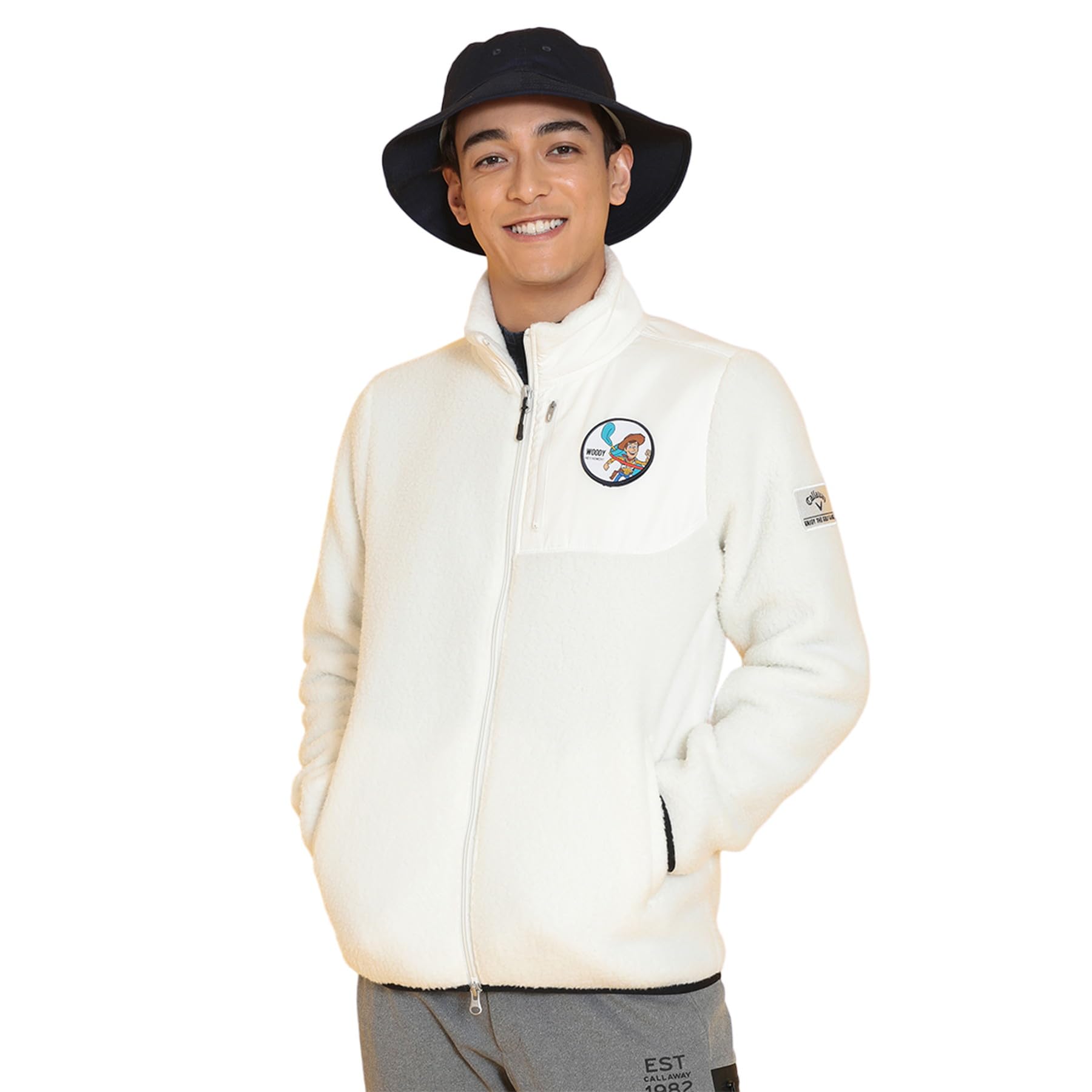 

Бомбер на молнии STORY Golf C24217130 [Callaway] Мужской [Коллаборация TOY] (Шерпа Флис) / / 1031_Белый