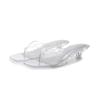 Damen Sandalen Flip Flops Tragen Quadratische Kopfmode Weinbrille Kristall Gelee Hausschuhe