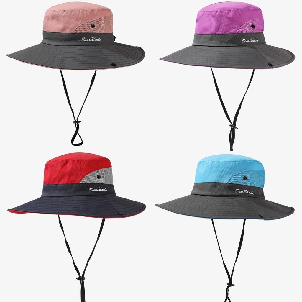 Versatile Hat Contrast Colored Womens Breathable Sunshade Fisherman Hatscaps