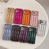 ins solid color electroplating advanced sense stripe for iPhone17promax mobile phone case Apple 16 new 14/15