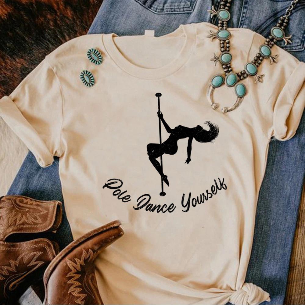 Poledance T-Shirts Damen Streetwear Grafik-T-Shirts Mädchen Streetwear Manga Kleidung