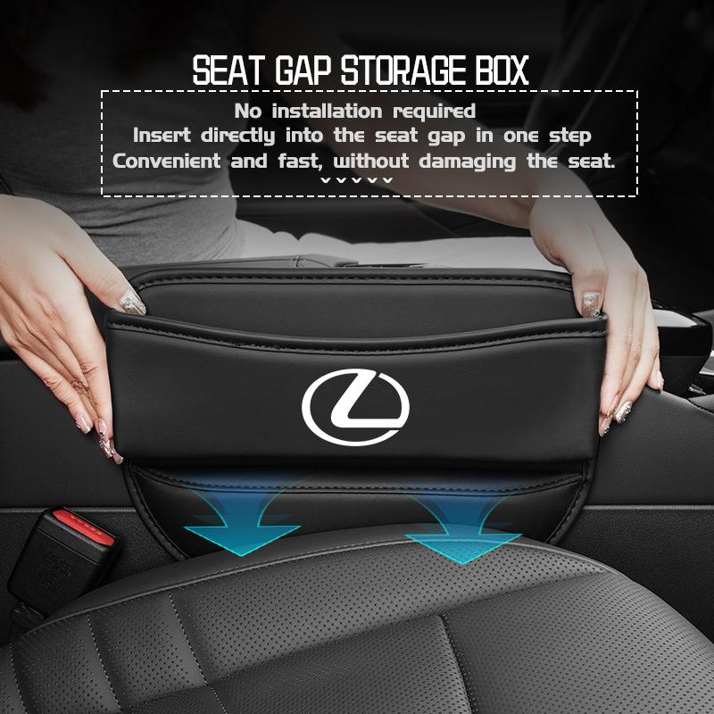 YOM1 NEW Car Seat Gap Storage Box Leather Storage Box Accessories For Lexus UX250h RX450h RX300 GX470 CT200h RX400h NX300h RX350