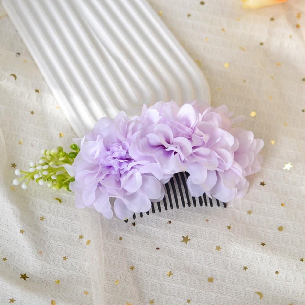 Thai Style Flowers Hairpin Sweet Chignon Hair Clips Hair Accessories Floral Hair Comb  Daily