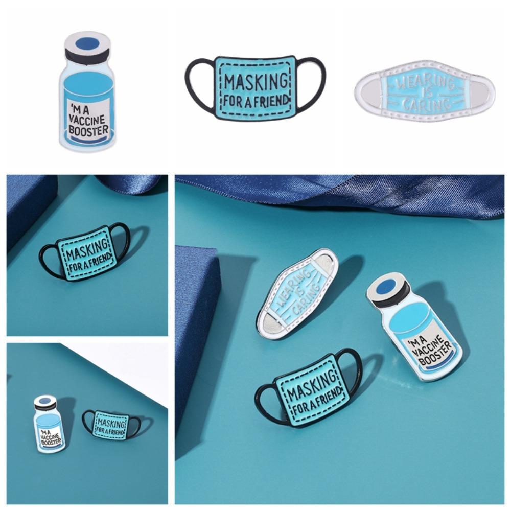

Accessories Mini Ambulance Mask Brooches Zinc Zinc Alloy Medic Enamel Pins Holiday Gift