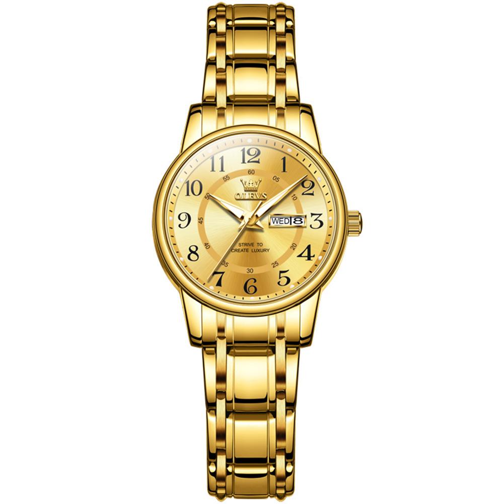 OLEVS 2891 Hot Sales Oem Reloj Wrist Watch Oem Custom Watch Digital Dial Gold Stainless Luxury Woman Sports Quartz Watch