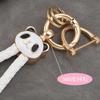 HOYZE Keychain, Car Keychain, Cute, Panda, Carabiner, Leather Braid, Bicycle Keychain, Bike, House Key,