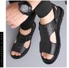 Fashion 2025 New Designer Roman Casual Sandals for Men Non-slip Summer Slippers Beach Shoes Male Fashion White Leather Sandals Man
