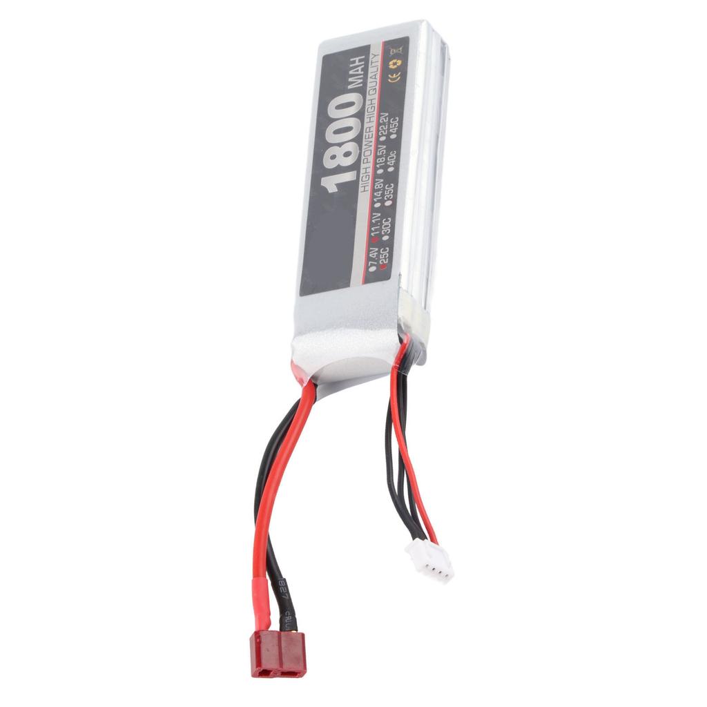 LiPo Battery Pack 11.1V 3S 1800mAh 25C Rechargeable LiPo Battery for RC Car Airplane Aircraft