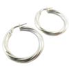 Les Trésors De Lily [P1690] - Silver 'Torsades' Hoop Earrings (rhodium-plated) - 20 Mm 3 Mm