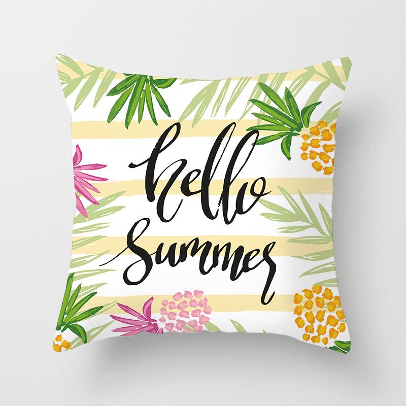 Ins Home Cartoon Plant Digital Printing Car Pillow Cushion