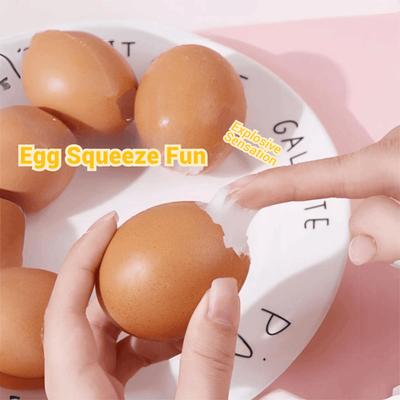 Silicone Simulated Egg Pinch Toy Breakable Eggshell Soft Texture Egg Squeeze Fidget Toy Anti-Stress Asmr Sensory Stress Toy