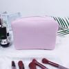 Vintage American Cotton Makeup Bag With Striped Pattern For Travel And Daily Use