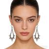 Stainless Steel Gothic Earrings for Women Punk Vintage Thorn Chain Irregular Fringe Designs Party Fashion Accessory