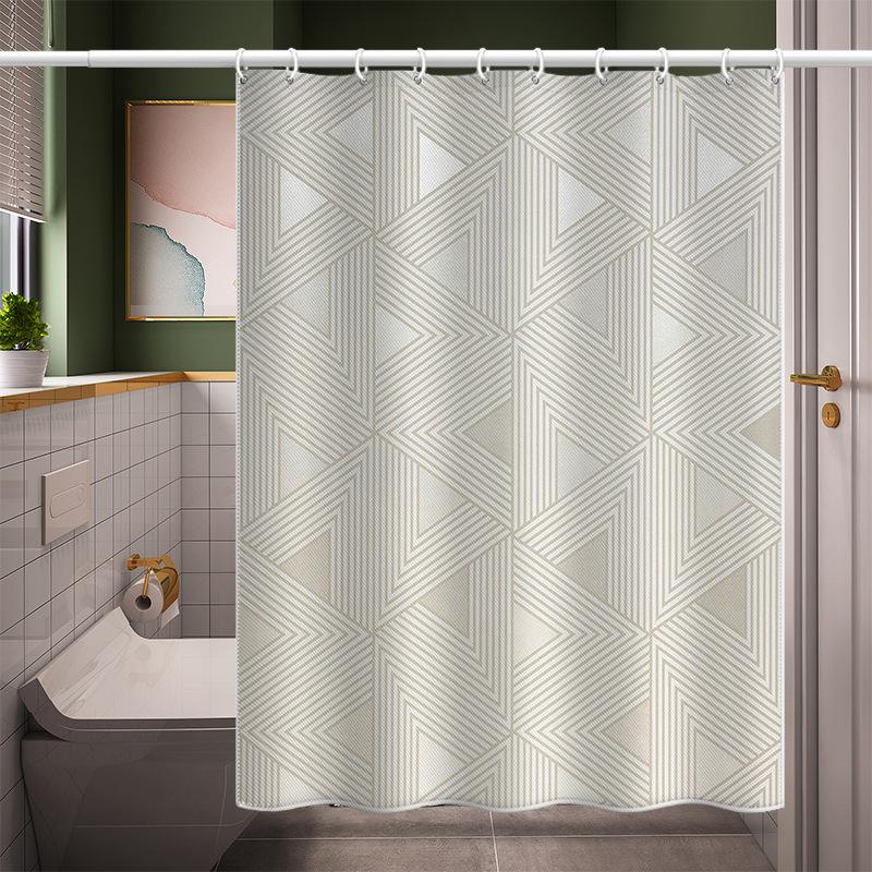 Bathroom Thickened Waterproof Curtain Mildew Proof Shower Curtain Shower Partition Curtain Shower Curtain Bathroom Curtain Free Perforation