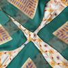 Used Valentino Large Scarf, Jewel Print, Classical Design, Green Tones