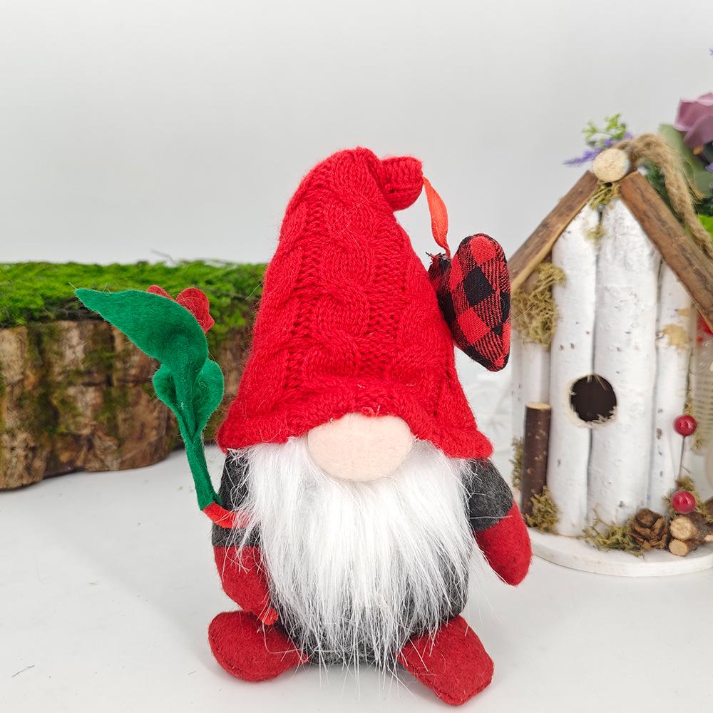 Valentine s Day Bow Heart Rudolph Gnome Ornament