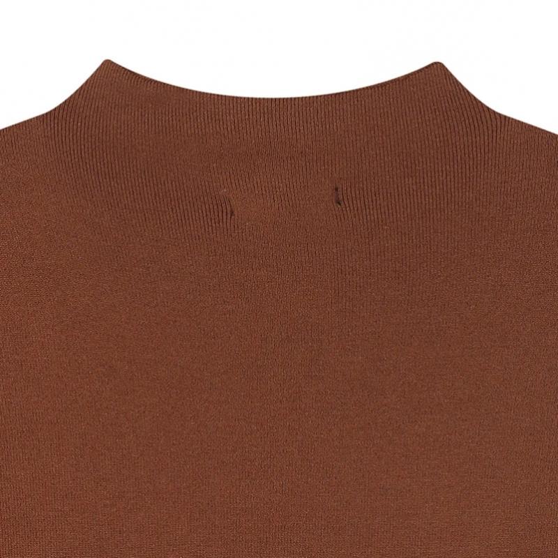 Lap Cap Sleeve Half Neck Short Sleeve Knit As1kh160