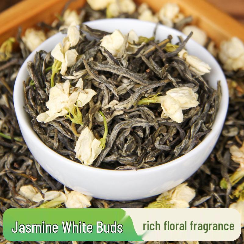 Dried Jasmine Flower Herbal Tea with Yunnan Green Tea - Loose Leaf for a Rich Aroma 500g