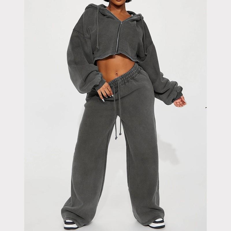 Womens Long Sleeve Sweatshirt Set Casual Sportswear 2026 Streetwear