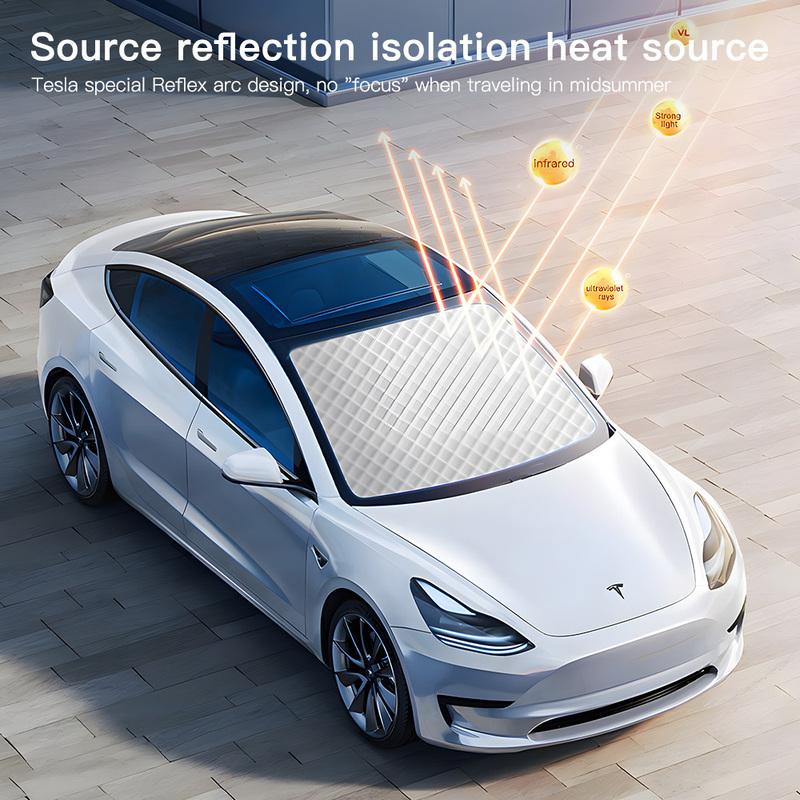 YZ For Tesla Model Y 3 Highland Juniper 2021-2025 Car Sun Shade Front Window Shade Visor Glass Roof Skylight UV Protection