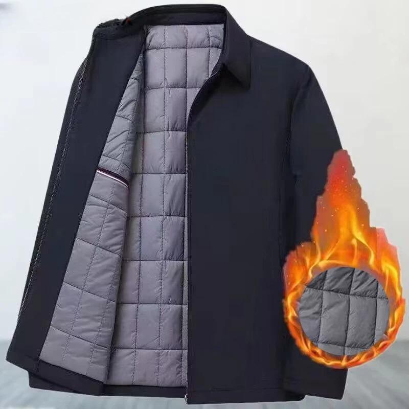 Warm Padded Parka Men's Winter Jacket Coat Thermal Winter Jacket Men Business Casual Blazer Coat Men Autumn Luxury Outwear