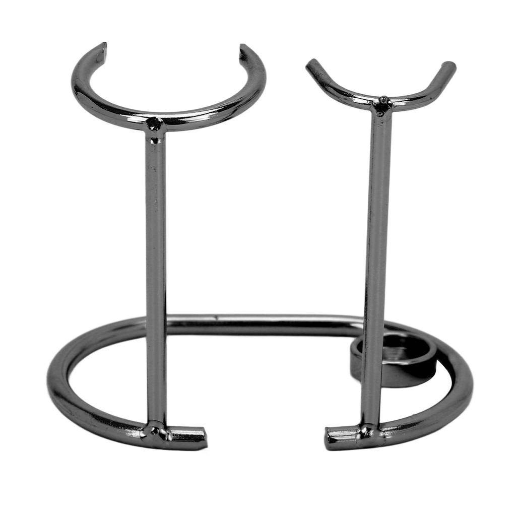 Razor Stand Safety Stainless Steel Modern Design Rustless Durable Small Portable Shaving Brush Holder for Restroom Black