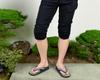 ISM Japanese Pattern Geta Free Size Sandals, Indigo,