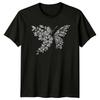 Sparkle Butterfly Flower Womens T-Shirt Glitter Design Birthday Gift For Her