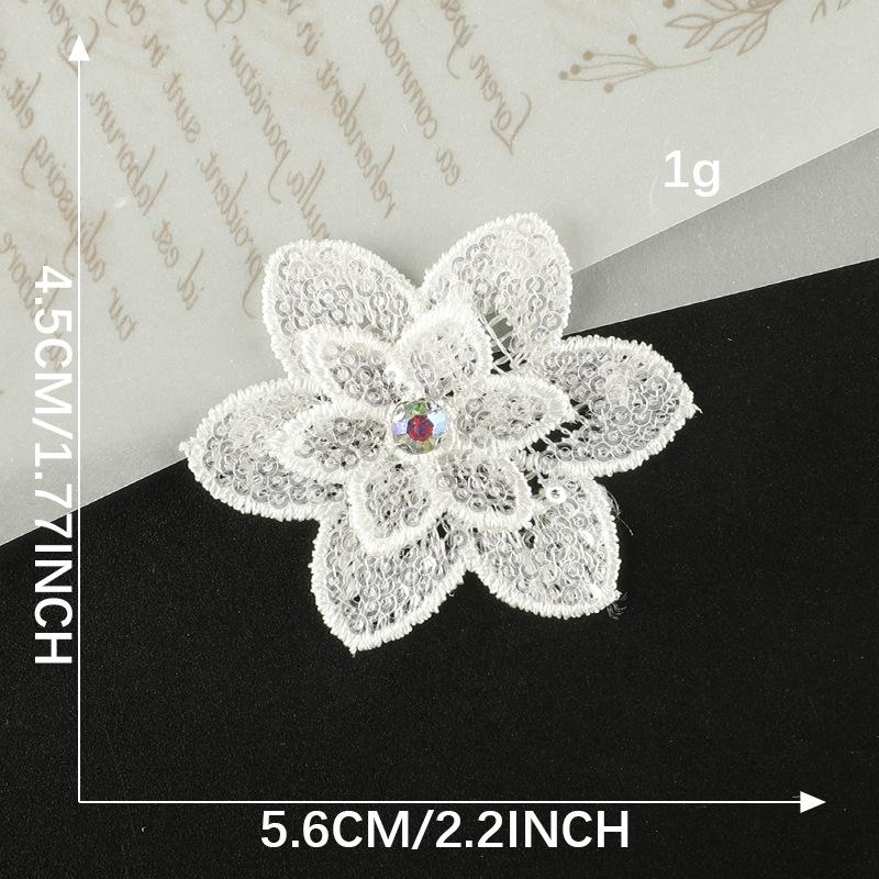 Duoku Cartoon Lace Bow Lace Embroidery Sticker Diy Hand Account Accessories Brooch Hairpin Jewelry Accessories Cloth Sticker