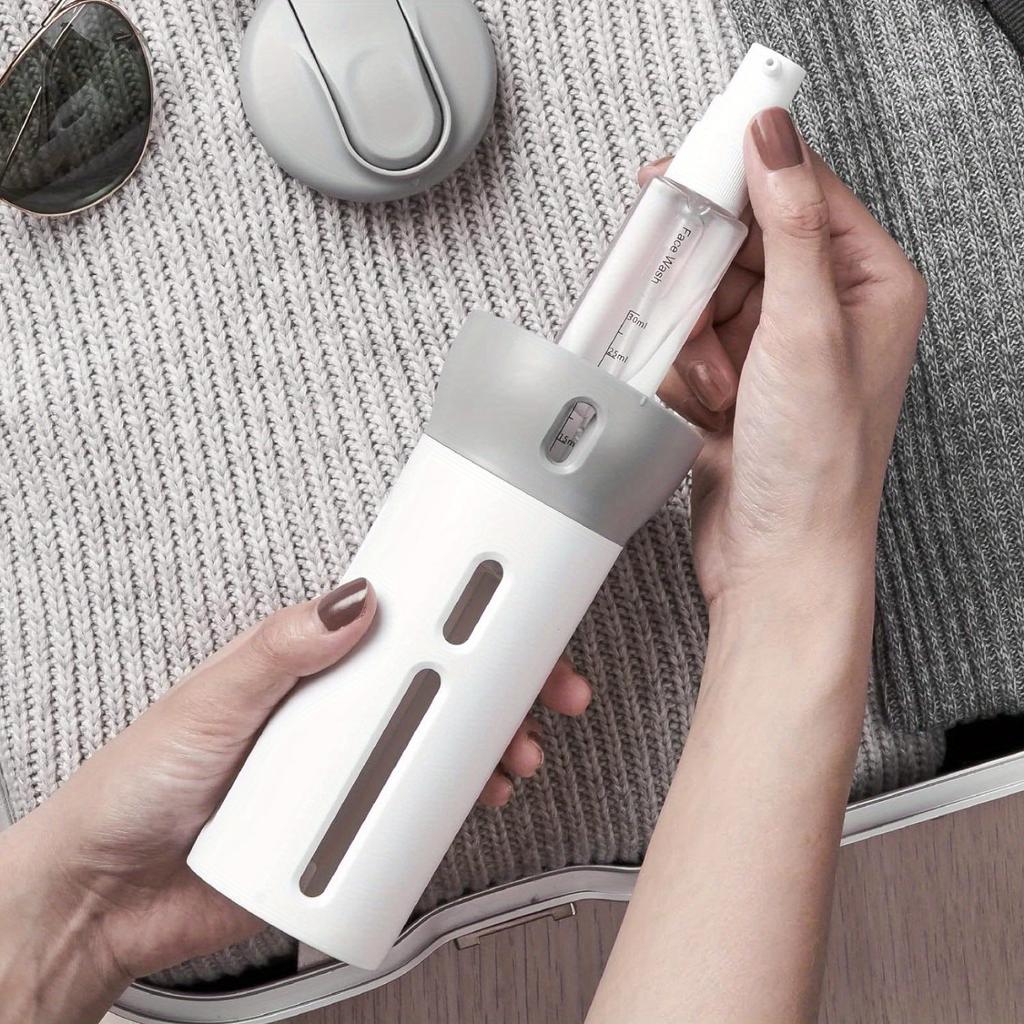 4-in-1 lotion Shampoo Gel Travel Travel Cosmetics Set Press Dispenser Shower Bottle Reusable Portable