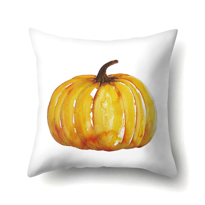 Thanksgiving Pillowcase Blessing Maple Leaf Pumpkin Sofa Cushion Cover Office Home Living Room Pillowcase