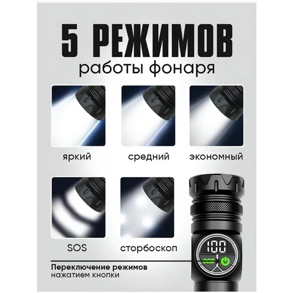 Rechargeable Magnetic Super Bright Flashlight with COB Side Light Long Range Zoom 16Hrs Runtime Waterproof for Camping