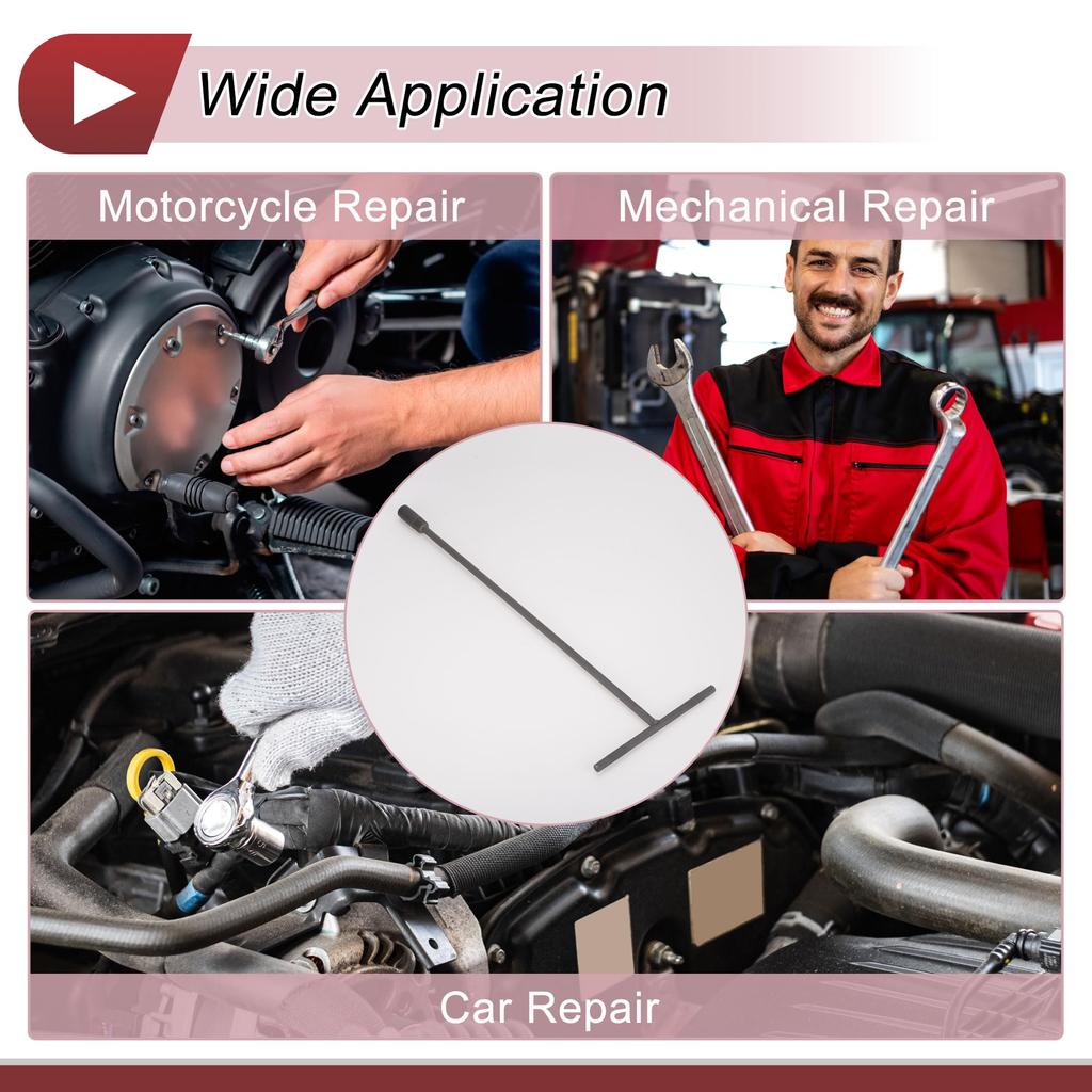 HEROFFIX Socket Wrench Spanner x Gray Chrome Vanadium 13mm for Dirt and Wrench Sleeves 1-Piece Remover, 19.69" 7.09", Steel, Hex, Cars, Motorcycles,