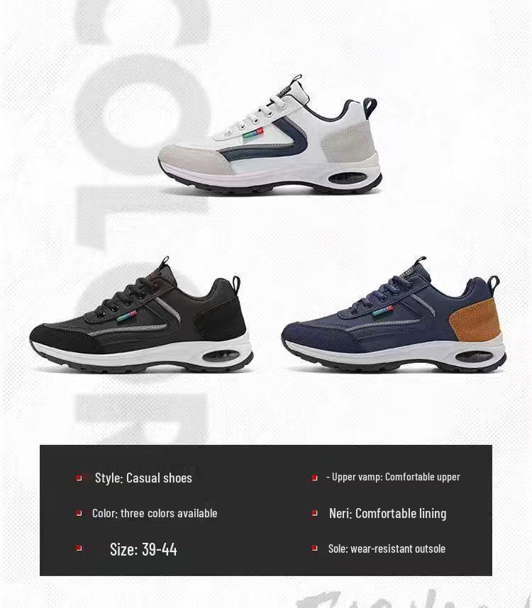 Men's Lightweight Waterproof Running & Work Shoes - Comfortable, Thick Sole, Casual Outdoor Sneakers for Spring & Autumn